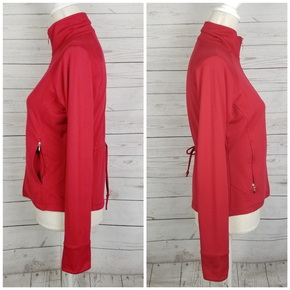 Lucy Athletic Zip-Up Red Jacket - Picture 3 of 8